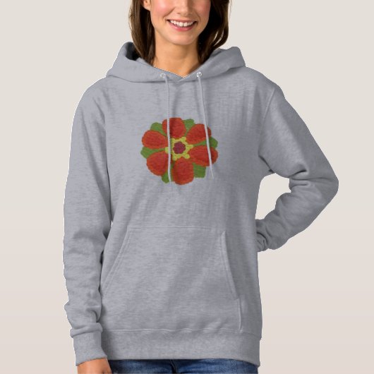 Dotty Flower Women's Basic Hooded Sweatshirt パーカ (正面)