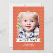 Dotty over Christmas Tangerineフォトホリデーカード シーズンカード (正面)