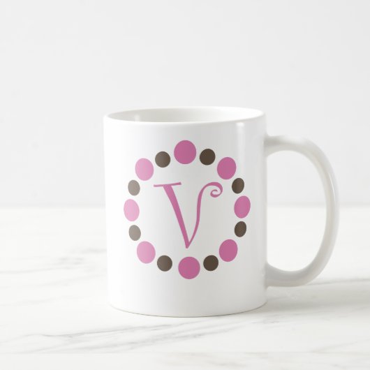 Dotzの最初のマグ"V " コーヒーマグカップ (右)
