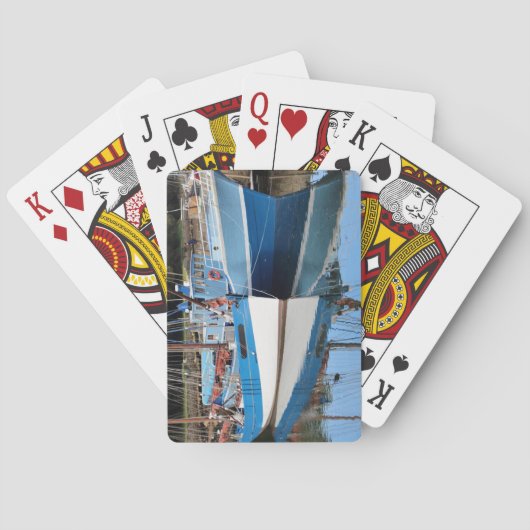 Douarnenezの古いボート トランプ (裏面)