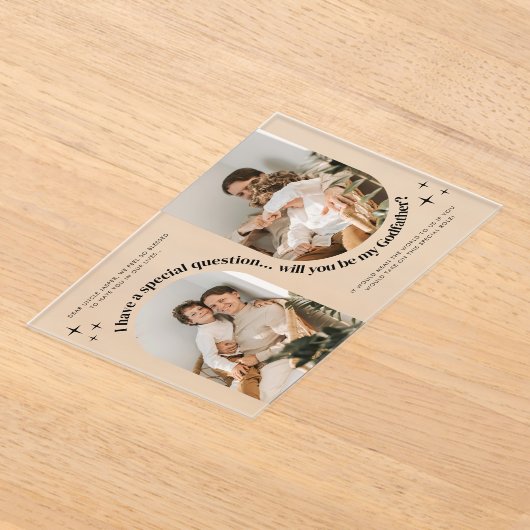 Double Arch Photo Godfather Proposal アクリル招待状 (レイダウン)