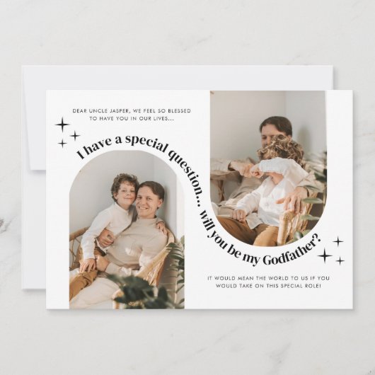 Double Arch Photo Godfather Proposal 招待状 (正面)