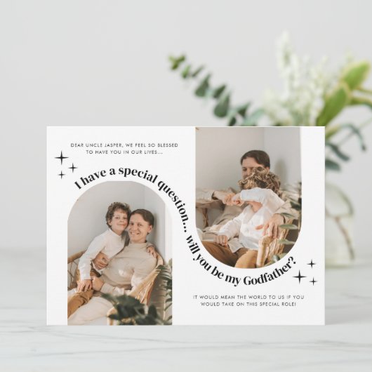 Double Arch Photo Godfather Proposal 招待状 (スタンド正面)