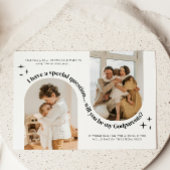 Double Arch Photo Godparents Proposal 招待状