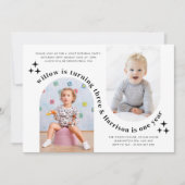 Double Arch Photo Joint Birthday 招待状 (正面)