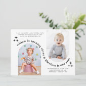 Double Arch Photo Joint Birthday 招待状 (スタンド正面)