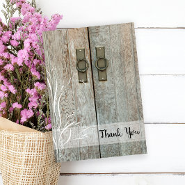 Double Barn Doors Country Thank You Notes サンキューカード