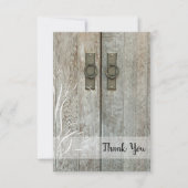 Double Barn Doors Country Thank You Notes サンキューカード (正面)