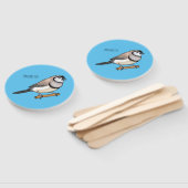 Double-barred finch bird cartoon illustration ハンドファン (組立なし)