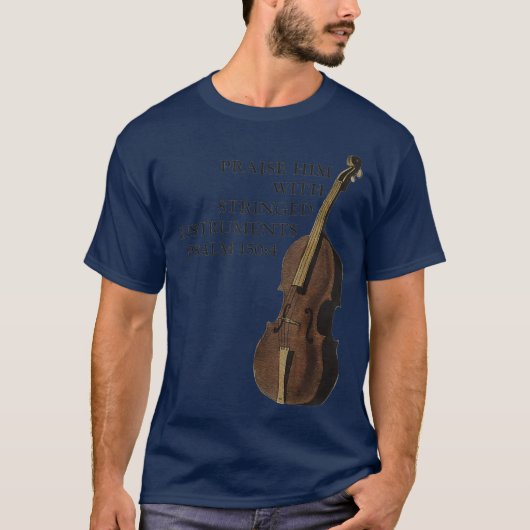 Double Bass  Christian Upright Bass Instrument Tシャツ (正面)