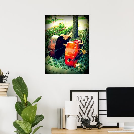 Double Bass Couple ポスター (ホームオフィス)