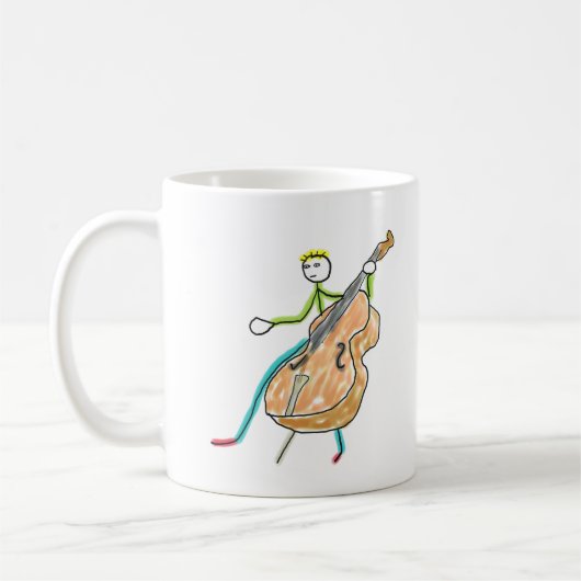 Double Bass Stickman コーヒーマグカップ (左)