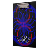 Double Blueberry Color Geometric Clipboard クリップボード (左)