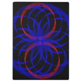 Double Blueberry Color Geometric Clipboard クリップボード (裏面)