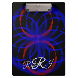 Double Blueberry Color Geometric Clipboard クリップボード