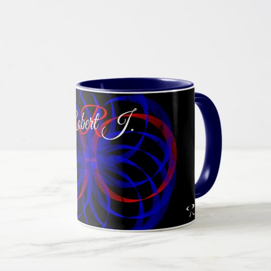 Double Blueberry Color Geometric Coffee Mug マグカップ (正面右)