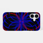 Double Blueberry Color Geometric iPhone 16 Case 16ケース (裏面横)