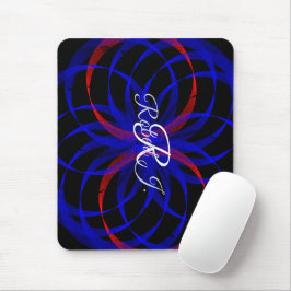 Double Blueberry Color Geometric Mouse Pad マウスパッド