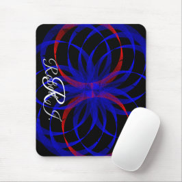 Double Blueberry Color Geometric Mouse Pad マウスパッド
