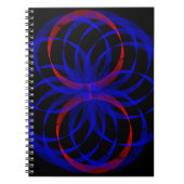 Double Blueberry Color Geometric Spiral Notebook ノートブック (正面)