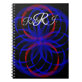 Double Blueberry Color Geometric Spiral Notebook ノートブック