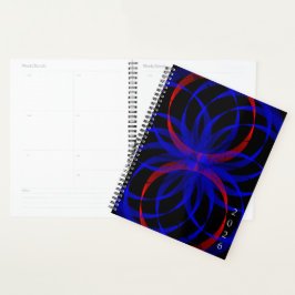 Double Blueberry Color Geometric Spiral Planner プランナー手帳