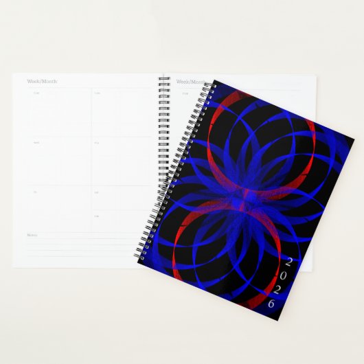 Double Blueberry Color Geometric Spiral Planner プランナー手帳 (ディスプレー)