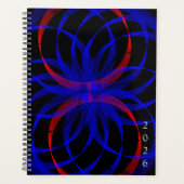 Double Blueberry Color Geometric Spiral Planner プランナー手帳 (正面)