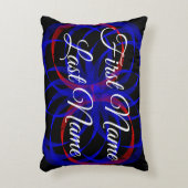 Double Blueberry Geometric Accent Parody Pillow アクセントクッション (正面(垂直))