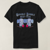 Double Boba Bubble Tea Cute Kawaii BFF Tシャツ (デザイン正面)