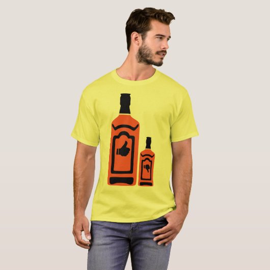 double bouteille whisky alcool aime 1110 tシャツ (正面フル)
