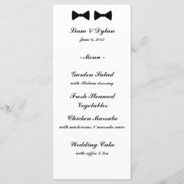 Double Bow Tiesのメニュ結婚ーカード メニュー
