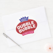 Double Bubble Bubble gum logo ラウンドシール (封筒)