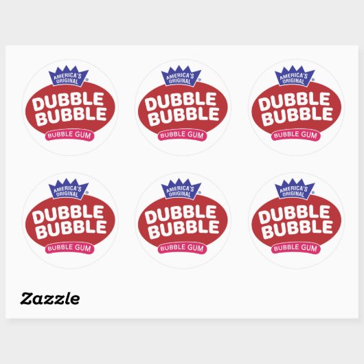 Double Bubble Bubble gum logo ラウンドシール (シート)