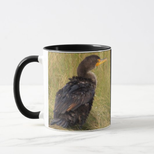 Double-crested Cormorant Bird Mug マグカップ (左)