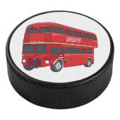 Double-decker bus cartoon illustration アイスホッケーパック (3/4)