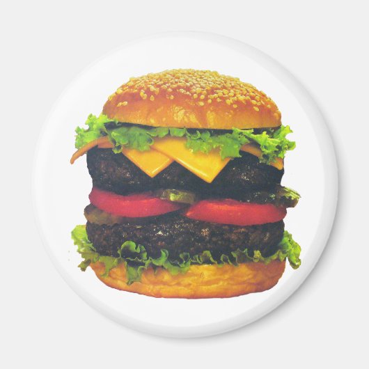 Double Deluxe Hamburger with Cheese マグネット (正面)