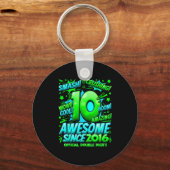 Double Digits 10 Year Old Boys 10th Birthday Boy  キーホルダー (正面)