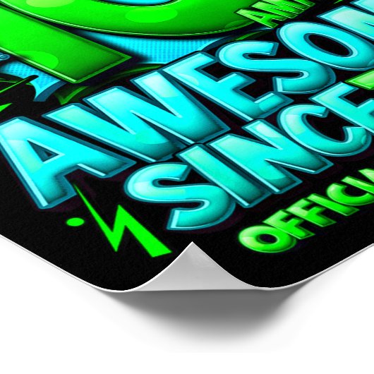 Double Digits 10 Year Old Boys 10th Birthday Boy  ポスター (角)