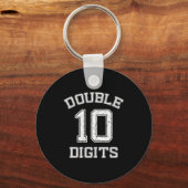 Double Digits 10th Birthday 10 Year Old  キーホルダー (正面)