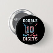 Double Digits 10th Birthday Hockey Drip Boys 10 Ye 缶バッジ (正面&裏面)