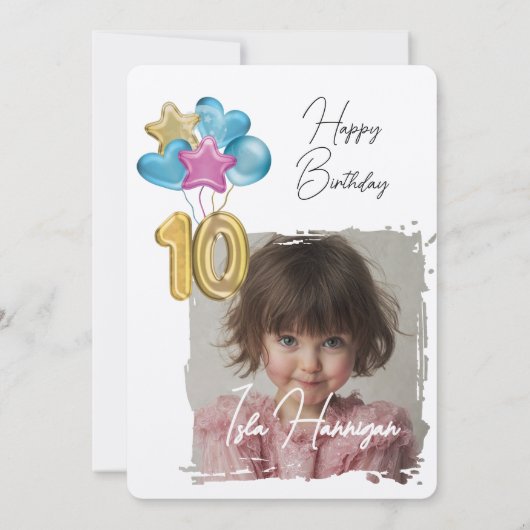 Double Digits Birthday Bash 招待状 (裏面)