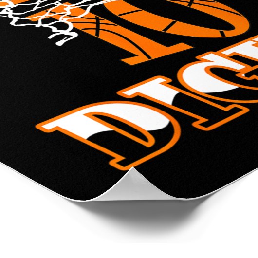 Double Digits Birthday Decorations Boy 10 Bysketby ポスター (角)