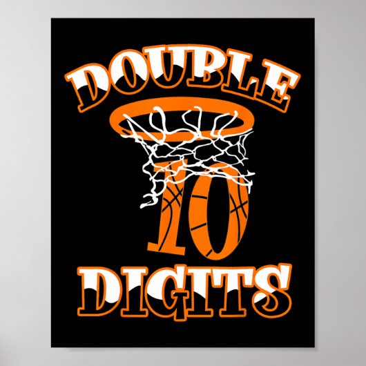 Double Digits Birthday Decorations Boy 10 Bysketby ポスター (正面)