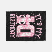 Double Digits Birthday Girl 10th Birthday Coquette フリースブランケット (正面(横))