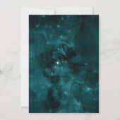 Double Digits Boys Neon Space 10th Birthday 招待状 (裏面)