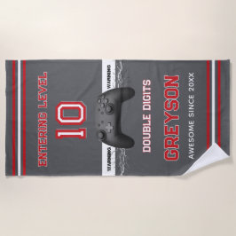 Double digits! Perfect Ten Year old Birthday  ビーチタオル