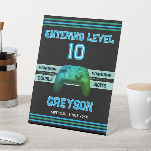 Double digits! Perfect Ten Year old Birthday  台座サイン (インサイチュ)