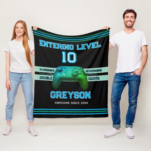 Double digits! Perfect Ten Year old Birthday  Flee フリースブランケット (インサイチュ)