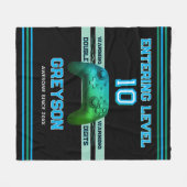 Double digits! Perfect Ten Year old Birthday  Flee フリースブランケット (正面(横))